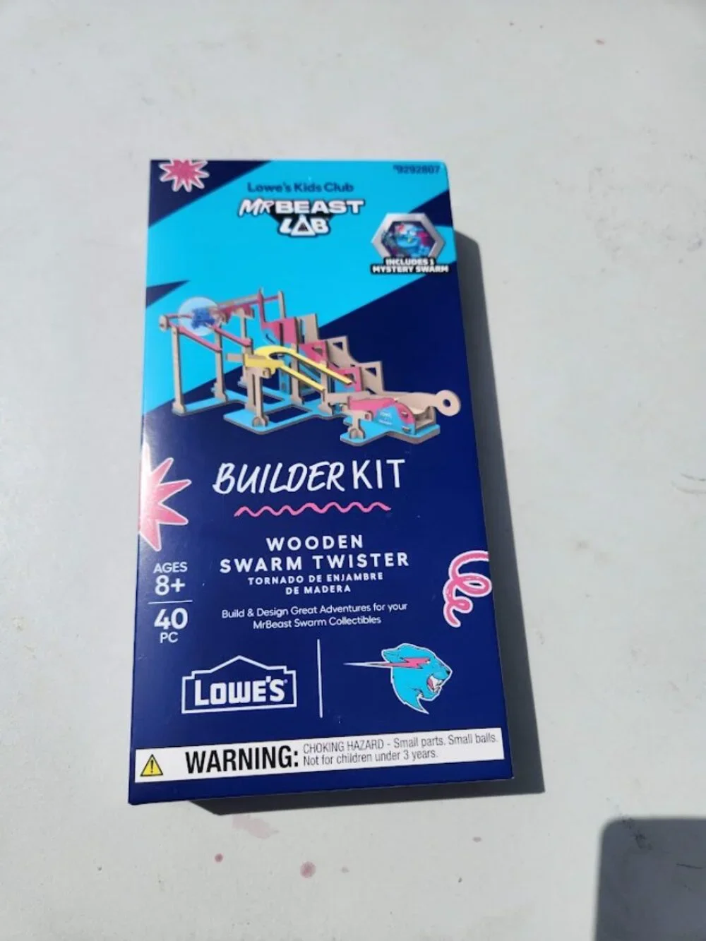 New Lowe's Kids Club Workshop Mr. Beast MrBeast Lab Wooden Track Swarm Twister B